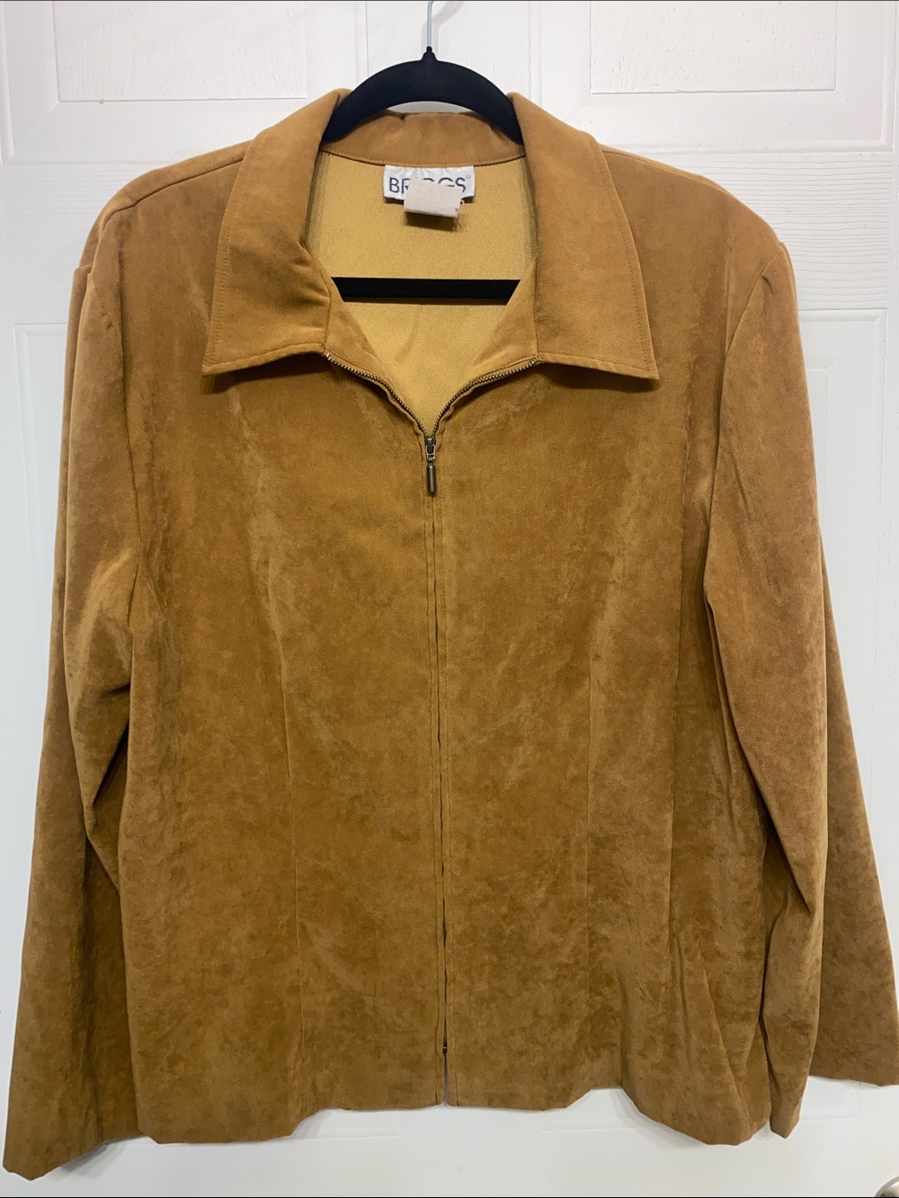 Briggs New York Suede Jacket in Camel Brown